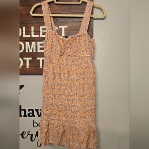 Zara Pink Sleeveless Square Neck Sundress